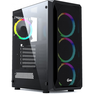 Корпус Powercase Mistral Z4 Mesh LED Black, фото 