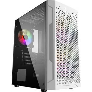 Корпус Powercase Mistral Micro Z3W Mesh LED белый CMIMZW-L3, фото 