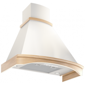 Каминная вытяжка ELIKOR Ротонда 650 90 бежевый / дуб неокрашенный, фото 