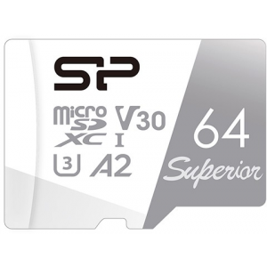 Карта памяти 64Gb MicroSD Silicon Power Superio (SP064GBSTXDA2V20), фото 