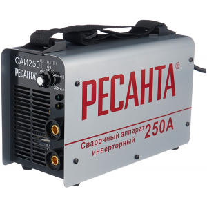 Сварочный аппарат инверторный Ресанта САИ 250 65/6 {154В-242В, макс.7,7кВт, 10А-250А, ПВ 70%, напр. холостого хода 80В, напр. 29В, макс. диаметр электрода 6,мм, 5 кг} 4606059015659, фото 