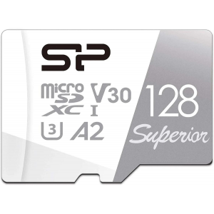 Карта памяти 128Gb MicroSD Silicon Power Superio + SD адаптер (SP128GBSTXDA2V20SP), фото 
