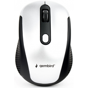 Мышь беспров. Gembird MUSW-420-4, 2.4ГГц, серебряный,soft touch, 4кн, 1600DPI, блистер Черный, фото 