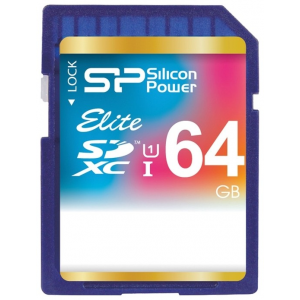 Карта памяти   64Gb SD Silicon Power Elite  (SP064GBSDXAU1V10), фото 