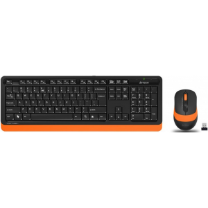 Клавиатура + мышь A4Tech Fstyler FG1010 Black/Orange, фото 