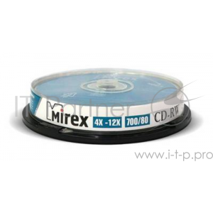 Диск CD-RW Mirex 700 Mb, 12х, Cake Box (10), (10/300), фото 