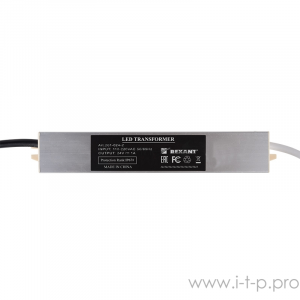 Источник питания тонкий 220 V AC/24 V DC 1 А 24 W с проводами, влагозащищенный (IP67), фото 