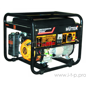Генераторы Huter DY2500L 64/1/3 Электрогенератор {четырехтактный, 2000Вт, 220В/50Гц, 76Дб, принудительное охлаждение, бак 12 л, расход бензина 395 г/кВтч, расход масла 6,8, габариты 560х450х460, вес 37 кг}, фото 
