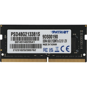 Оперативная память SO-DIMM Patriot DDR4 8Gb 2133MHz PSD48G213381S, фото 