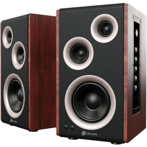 Колонки Oklick OK-117 BT 2.0 черный 80Вт беспроводные BT, фото 