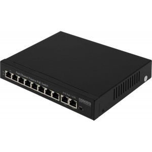 Коммутатор Passive PoE OSNOVO SW-21000/A(120W), 8*10/100 Base-T+ 2*10/100 Base-T Uplink, до 30W на порт, фото 