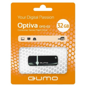 USB Flash накопитель   32Gb QUMO Optiva 02 Black, фото 
