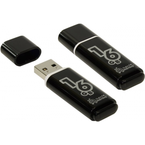 USB Flash накопитель 16Gb SmartBuy Glossy Black (SB16GBGS-K), фото 