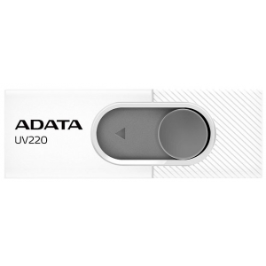 USB Flash накопитель 64Gb ADATA UV220 White/Grey, фото 
