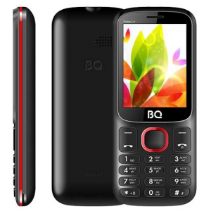 Телефон BQ 2440 Step L+, черный / красный, фото 