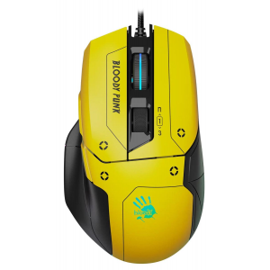 Мышь проводная A4Tech Bloody W70 Max Punk желтый, фото 