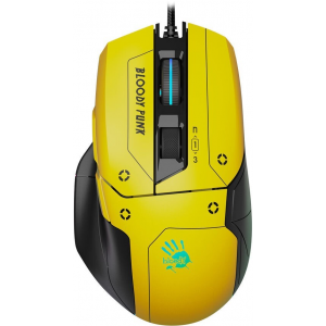 Мышь проводная A4Tech Bloody W70 Max Punk желтый, фото 