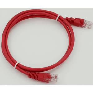 Патч-корд cat5E molded 1м красный RJ-45 (m)-RJ-45 (m), фото 