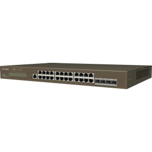 Коммутатор управляемый в стойку, 24*1Gbit RJ45, 4*SFP 1Gbit,  console port IP-COM G3328F, фото 