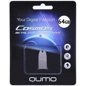 USB Flash накопитель 64Gb QUMO Cosmos Silver, фото 