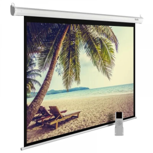 Экран Cactus 360x360см MotoExpert CS-PSME-360x360-WT 1:1 настенно-потолочный рулонный белый (моторизованный привод), фото 