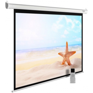 Экран Cactus 138x220см MotoExpert CS-PSME-220x138-WT 16:10 настенно-потолочный рулонный белый (моторизованный привод), фото 