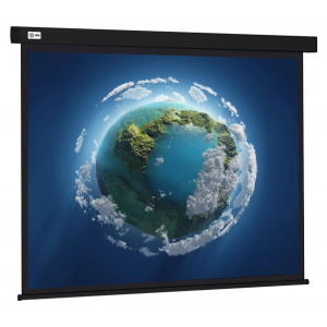 Экран Cactus 127x127см Wallscreen CS-PSW-127X127-BK 1:1 настенно-потолочный рулонный черный, фото 