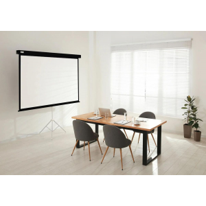 Экран Cactus 152x203см Wallscreen CS-PSW-152X203-BK 4:3 настенно-потолочный рулонный черный, фото 