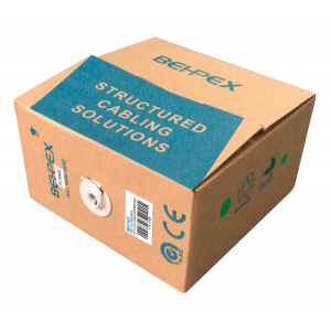 Кабель сетевой UTP 4 пары cat6 solid 0.55мм Cu 305м серый, фото 