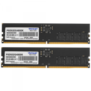 Оперативная память DIMM Patriot Signature Line DDR5 32Gb PSD532G4800K (2x16Gb), фото 