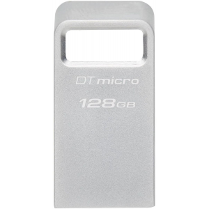 Флеш Диск Kingston 128Gb DataTraveler Micro DTMC3G2/128GB USB3.0 серебристый, фото 