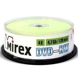 Диск DVD+RW Mirex 4.7 Gb, 4x, Cake Box (50), (50/300), фото 