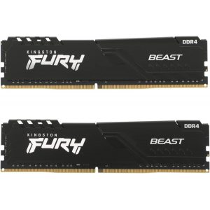 Оперативная память DIMM Kingston Fury Beast Black DDR4 16Gb KF436C17BBK2/16 (2x8Gb), фото 