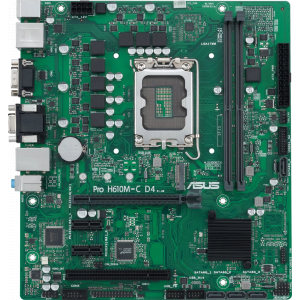 Материнская плата Asus PRO H610M-C D4-CSM Soc-1700 Intel H610 2xDDR4 mATX AC`97 8ch(7.1) GbLAN+VGA+HDMI+DP, фото 
