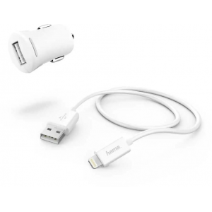 Комплект зар./устр. Hama H-183266 2.4A для Apple кабель Apple Lightning белый (00183266), фото 