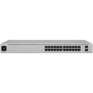 Коммутатор [USW-Pro-24-POE-EU] Ubiquiti UniFi Switch Pro 24 PoE 16x GLAN PoE+, 8x GLAN PoE++ (до 64 Вт на порт), 2x SFP+, раздаёт до 400 Вт, фото 