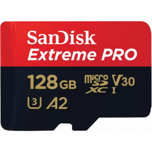 Карта памяти SanDisk Extreme Pro microSD UHS I Card 128GB for 4K Video on Smartphones, Action Cams & Drones 200MB/s Read, 90MB/s Write, Lifetime Warranty, фото 
