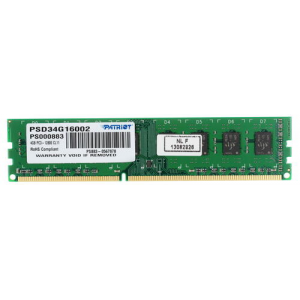 Оперативная память DIMM Patriot Signature DDR3 4Gb PSD34G16002, фото 
