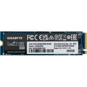 SSD Gigabyte Gen3 2500E 500Gb G325E500G, фото 