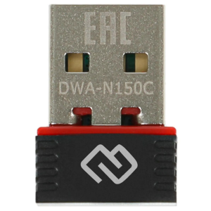 Сетевой адаптер WiFi Digma DWA-N150C N150 USB 2.0 (ант.внутр.) 1ант. (упак.:1шт), фото 