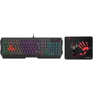 Клавиатура + мышь A4Tech Bloody B1700 клав:черный мышь:черный USB LED (B1700 ( B140N +ES7 + BP-50M)), фото 