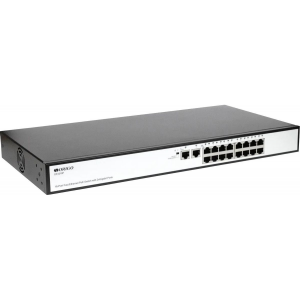 Неуправляемый PoE-коммутатор ORIGO OS1218P/190W/A1A 16x100Base-TX PoE+, 2x1000Base-T, PoE-бюджет 190 Вт, корпус металл, фото 