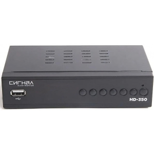 Ресивер эфирный цифровой DVB-T2/C HD HD-350 металл, дисплей DOLBY DIGITAL, HEVC Сигнал Electronics, фото 