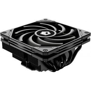 Кулер ID-COOLING IS-55 BLACK LGA1700/1200/115X/AM5/AM4 низкопрофильный высота 55mm (27шт/кор, TDP 125W, PWM, 5 тепл.трубок + медная база, FAN 120mm, черный, фото 