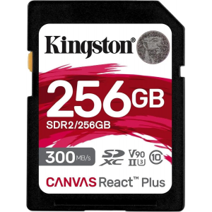 Флеш карта SDXC 256Gb Class10 Kingston SDR2/256GB Canvas React Plus w/o adapter, фото 