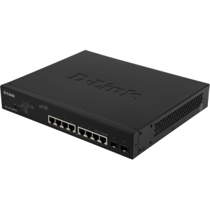 Коммутатор D-Link DGS-1100-10MPPV2/A 8G 2SFP 8PoE+ настраиваемый, фото 