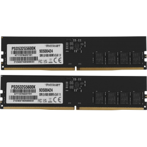Оперативная память DIMM Patriot Memory Signature DDR5 32Gb PSD532G5600K (2x16Gb), фото 
