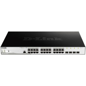 Коммутатор D-Link DGS-1210-28MP/ME/B 24G 4SFP 24PoE 370W управляемый, фото 