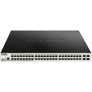 Коммутатор D-Link DGS-1210-52MP/ME/B 48G 4SFP 48PoE 370W управляемый, фото 