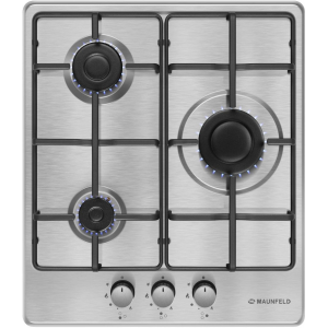 Газовая варочная поверхность Maunfeld EGHS.43.3STS-ES/G нержавеющая сталь, фото 